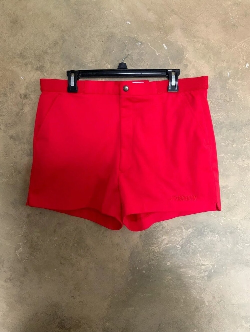 Vintage 80s Brooks Lined High Rise Short Shorts Red Large